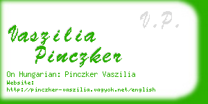vaszilia pinczker business card